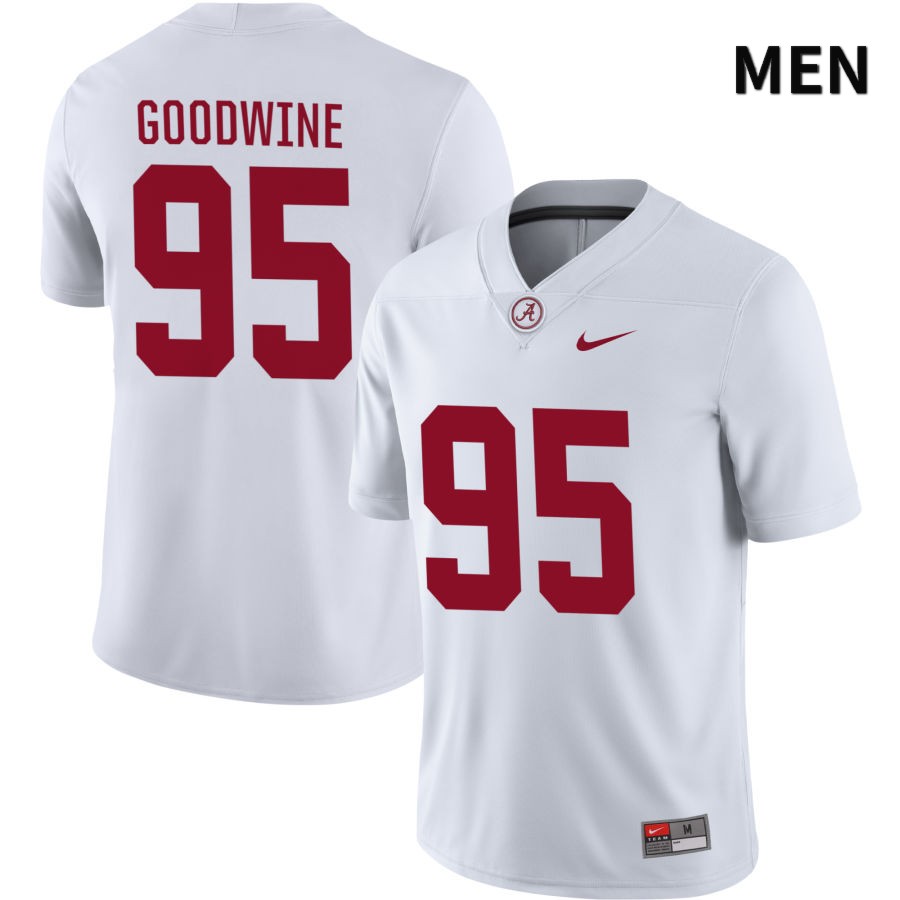 Alabama Crimson Tide Men's Monkell Goodwine #95 NIL White 2022 NCAA Authentic Stitched College Football Jersey WD16H02JT